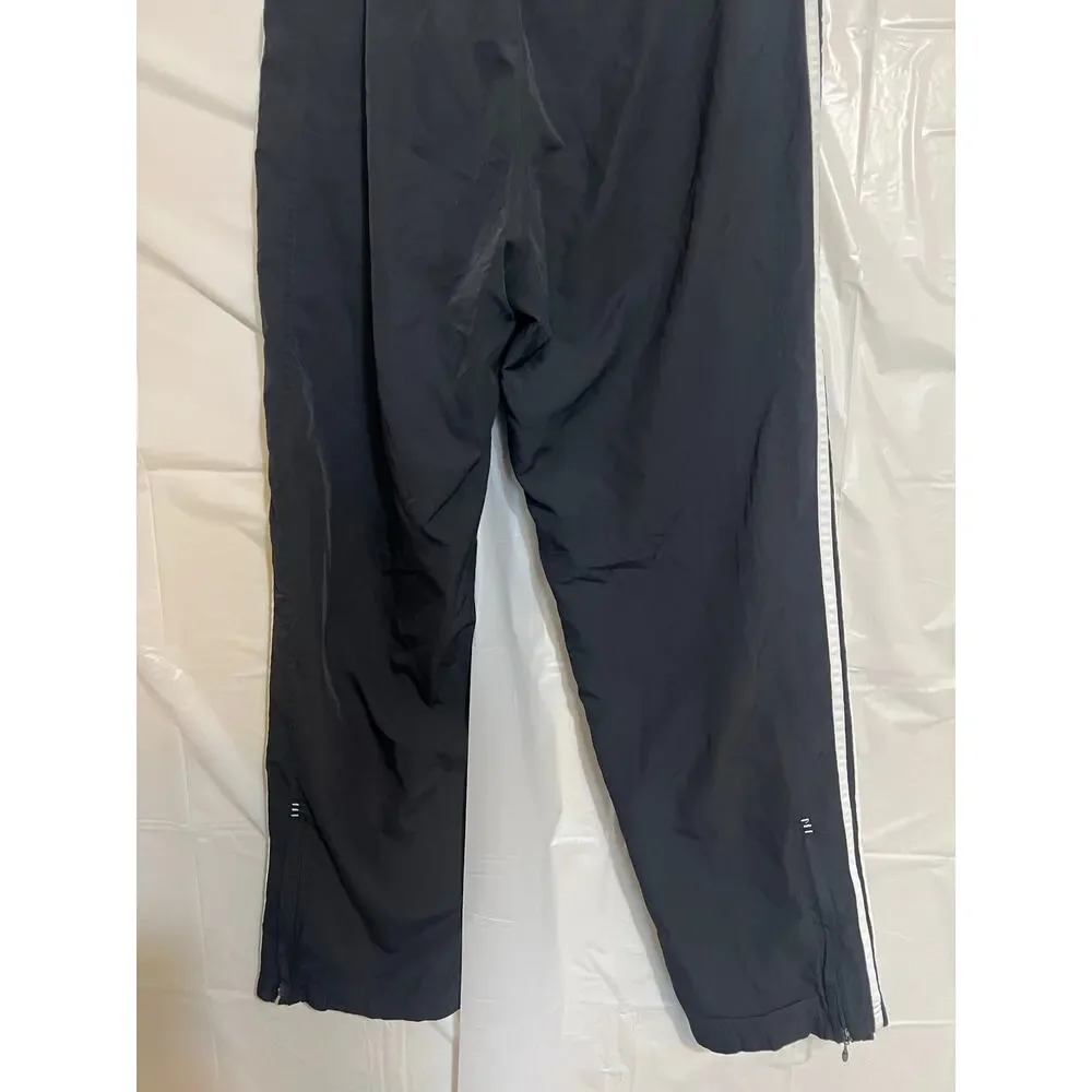 Adidas Vintage Track Pants XL Black 3 Stripe‎ Athletic Training System Joggers